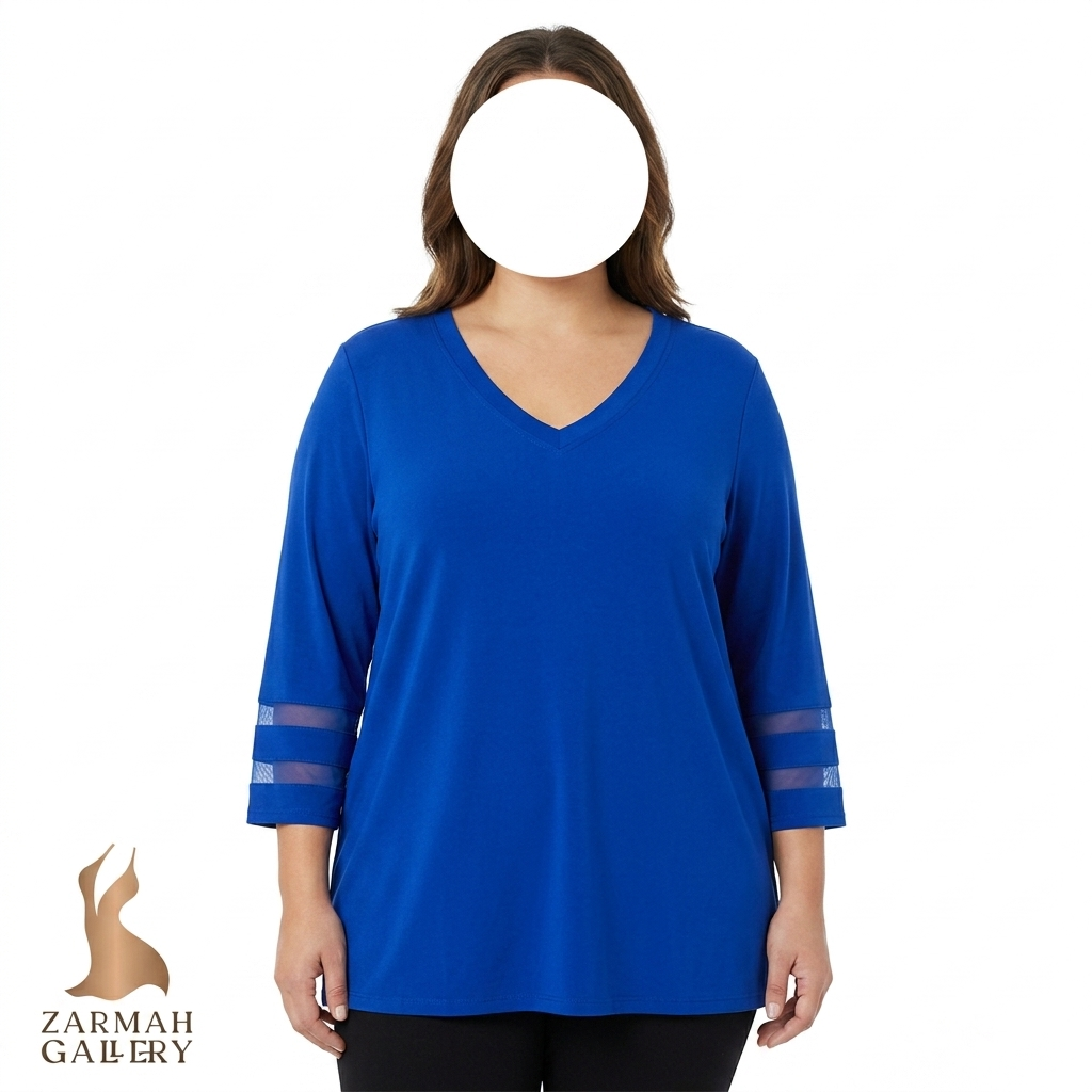 شومیز زنانه سایز بزرگ وارداتی طرحدار مدل کژوال و راحتی کد ۲۵۲۱ مناسب سایز ۶۰-