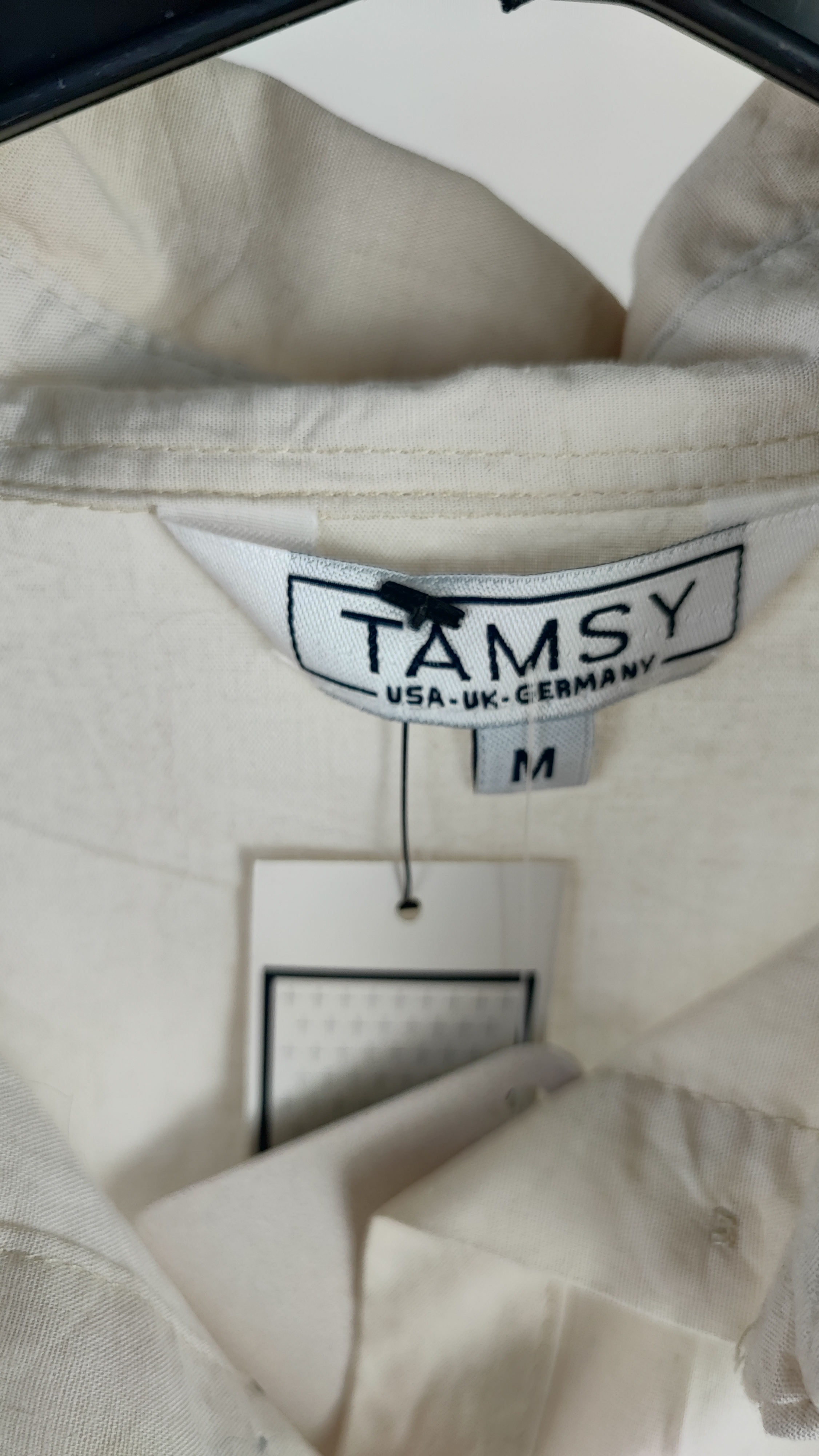 Women's Cream Casual Shirt - Stock Import - Code 2135 - Size L - 100% Cotton Premium Quality