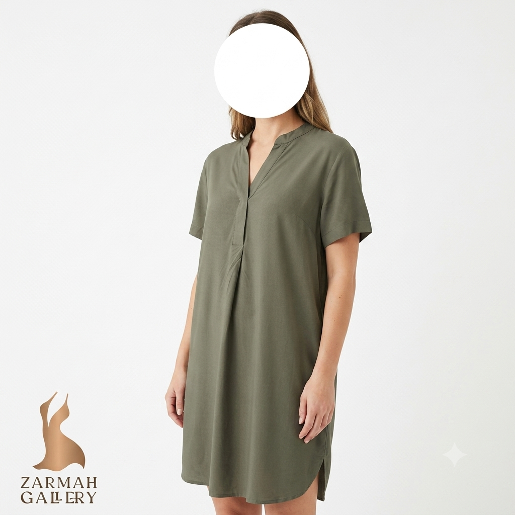 تونیک زنانه بلند رنگ آبی روشن با جزئیات خاص کد 2، مناسب استایل کژوال تابستانی، استوک وارداتی
