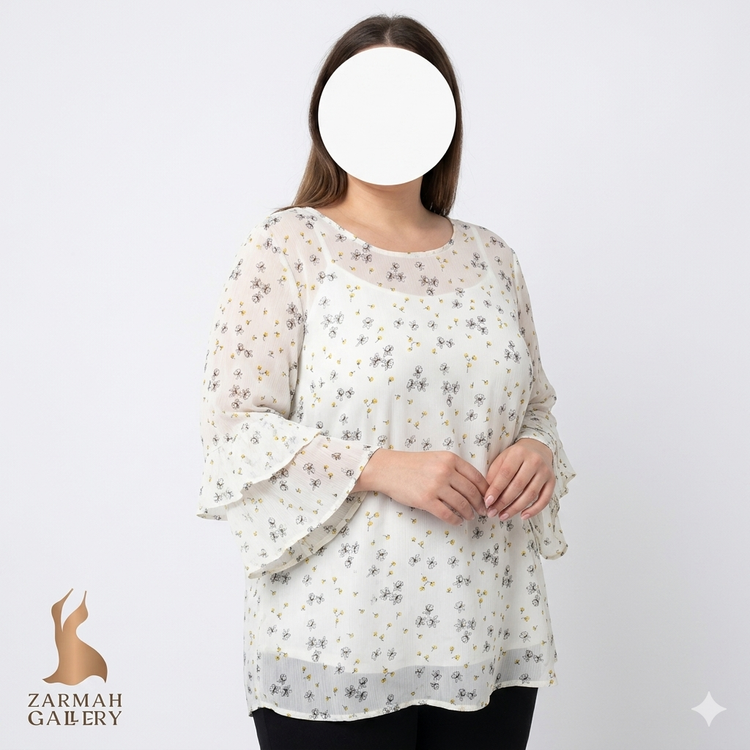 شومیز زنانه سایزبزرگ برند Torrid طرح گلدار، استوک وارداتی درجه A،