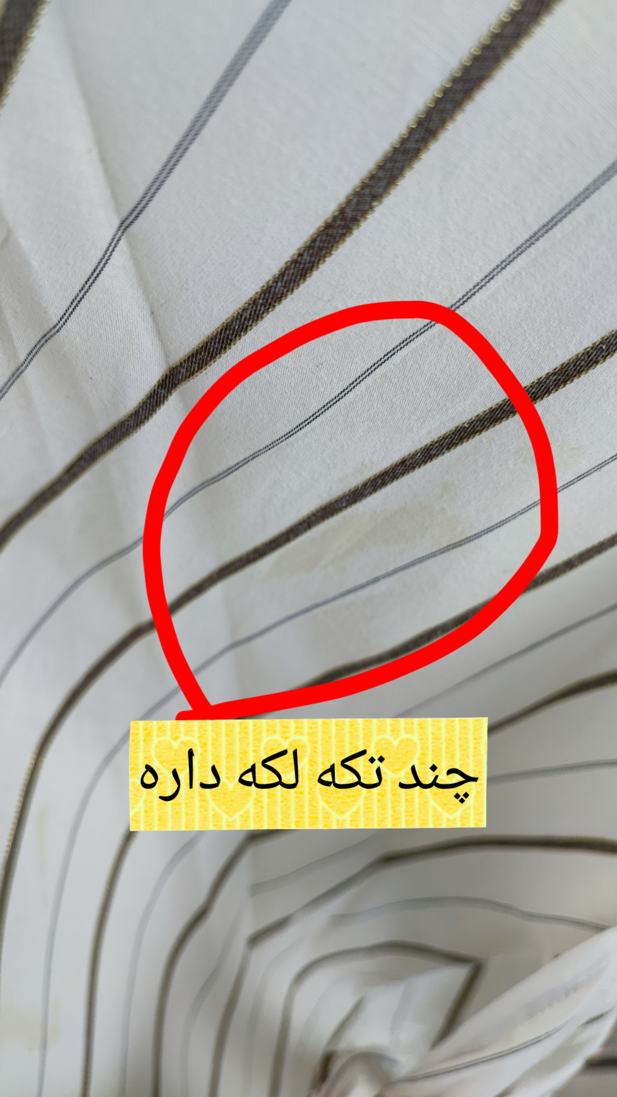 شومیز زنانه سایز بزرگ برند Gold Flava طرح راهراه سفید و قهوهای مناسب استایل کژوال