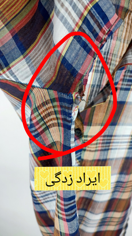 شومیز زنانه چهارخونه وارداتی کد ۲۸۲۸ با یقه برگردان و آستین کوتاه، مناسب استایل کژوال