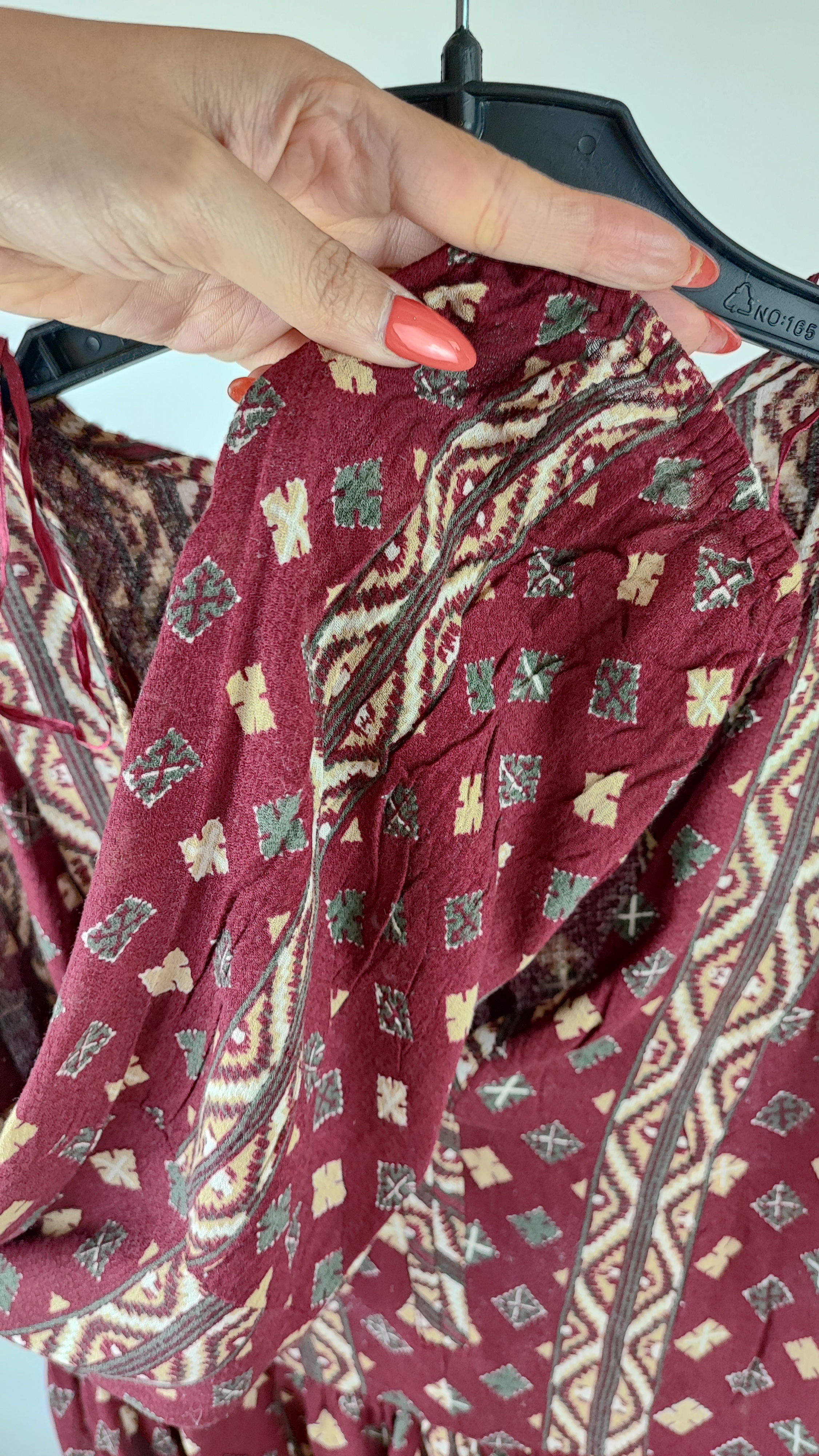 شومیز زنانه آستینبلند طرح سنتی برند Lucky Brand استوک وارداتی سایز بزرگ مناسب استایل کژوال و روزمره
