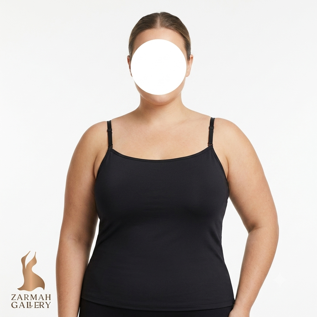 تاپ زنانه سایز بزرگ بیسیک مشکی رنگ برند Venezia Jeans کد ۳۳۰۹ مناسب استایل کژوال و راحتی