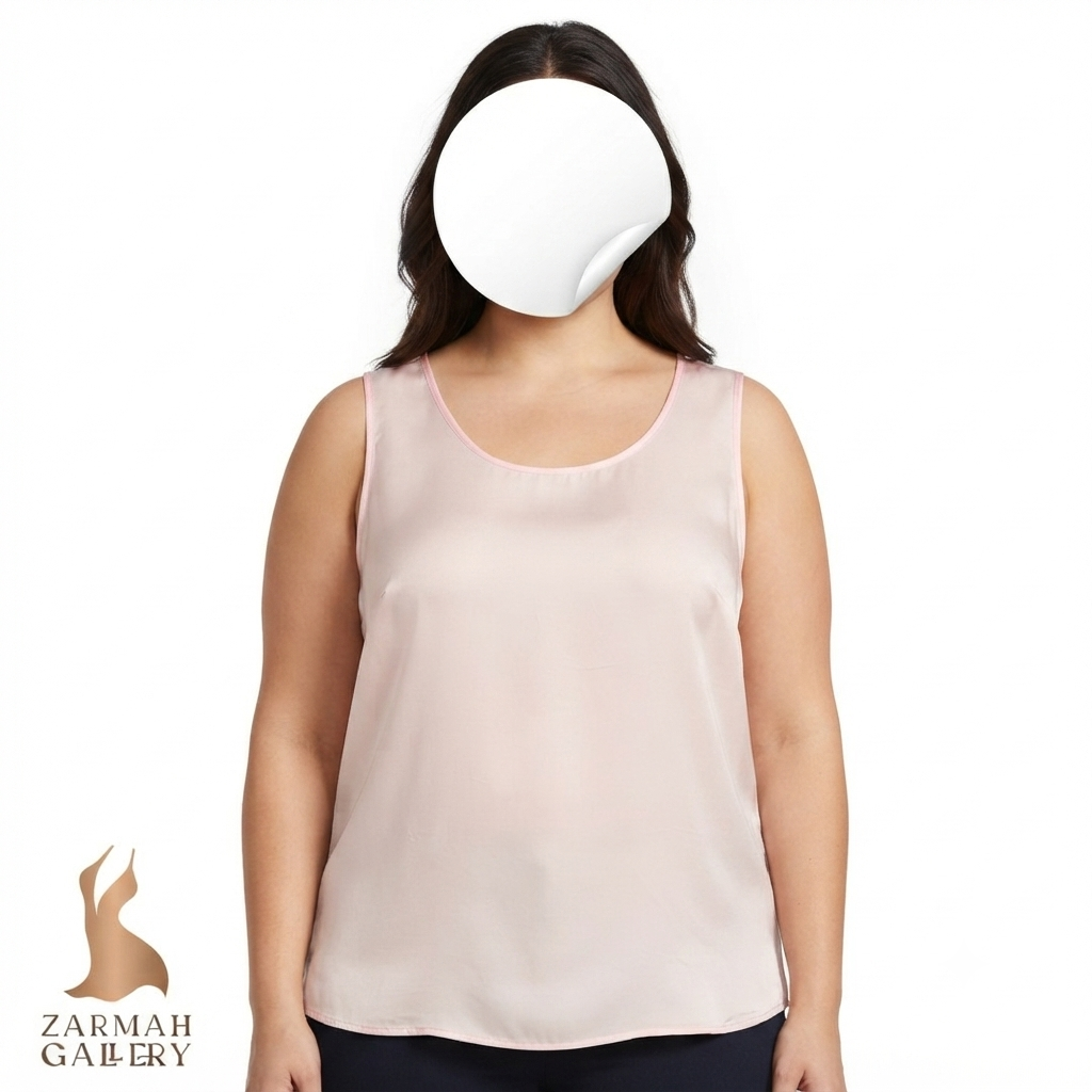 تاپ زنانه استوک وارداتی برند شیکو رنگ صورتی ملایم با جنس نرم