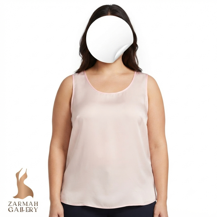 تاپ زنانه استوک وارداتی برند شیکو رنگ صورتی ملایم با جنس نرم