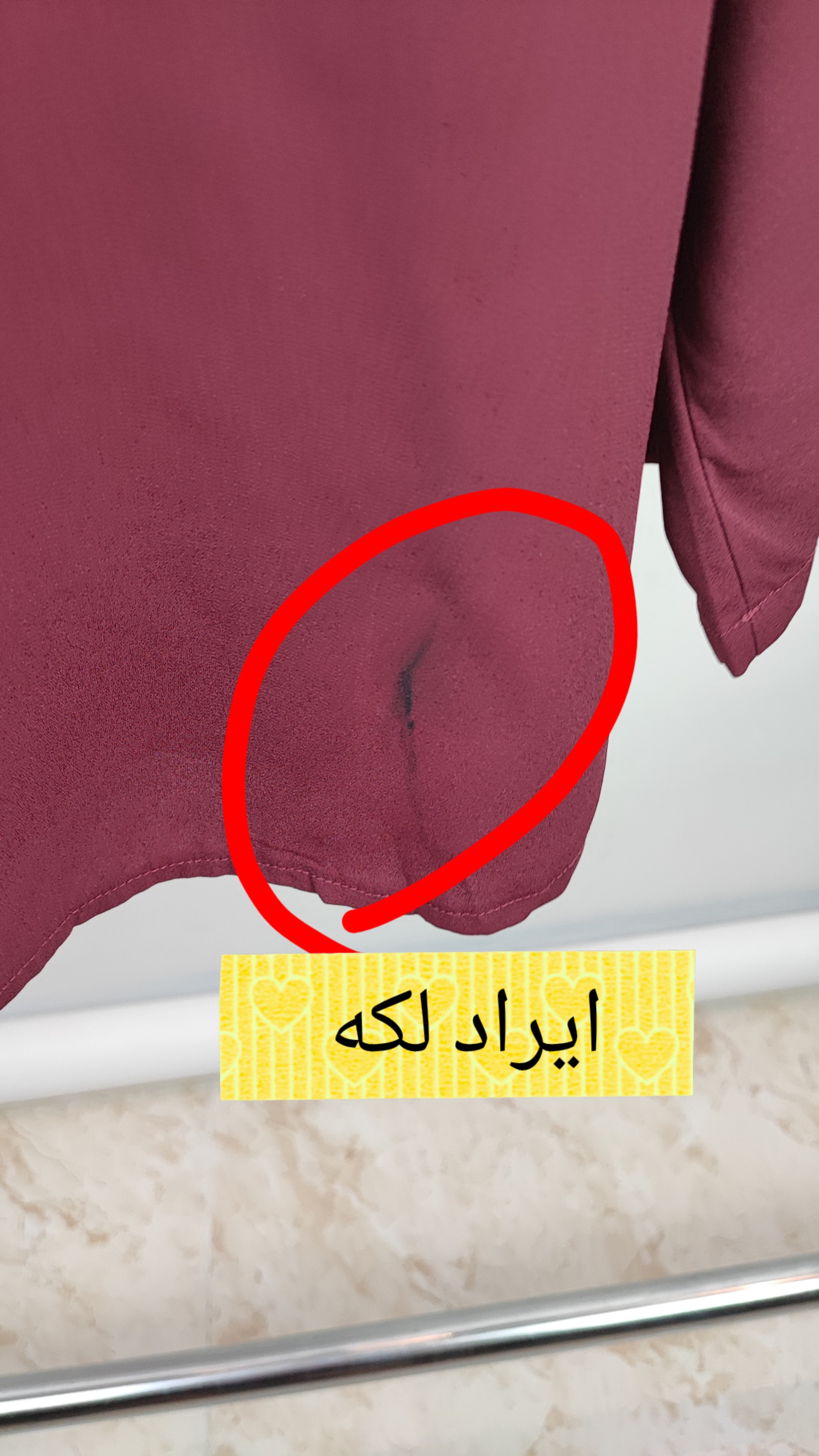 تصویر شومیز زنانه مارک تایمسون رنگ زرشکی سایز بزرگ تنخور مدل یقه چاکدار