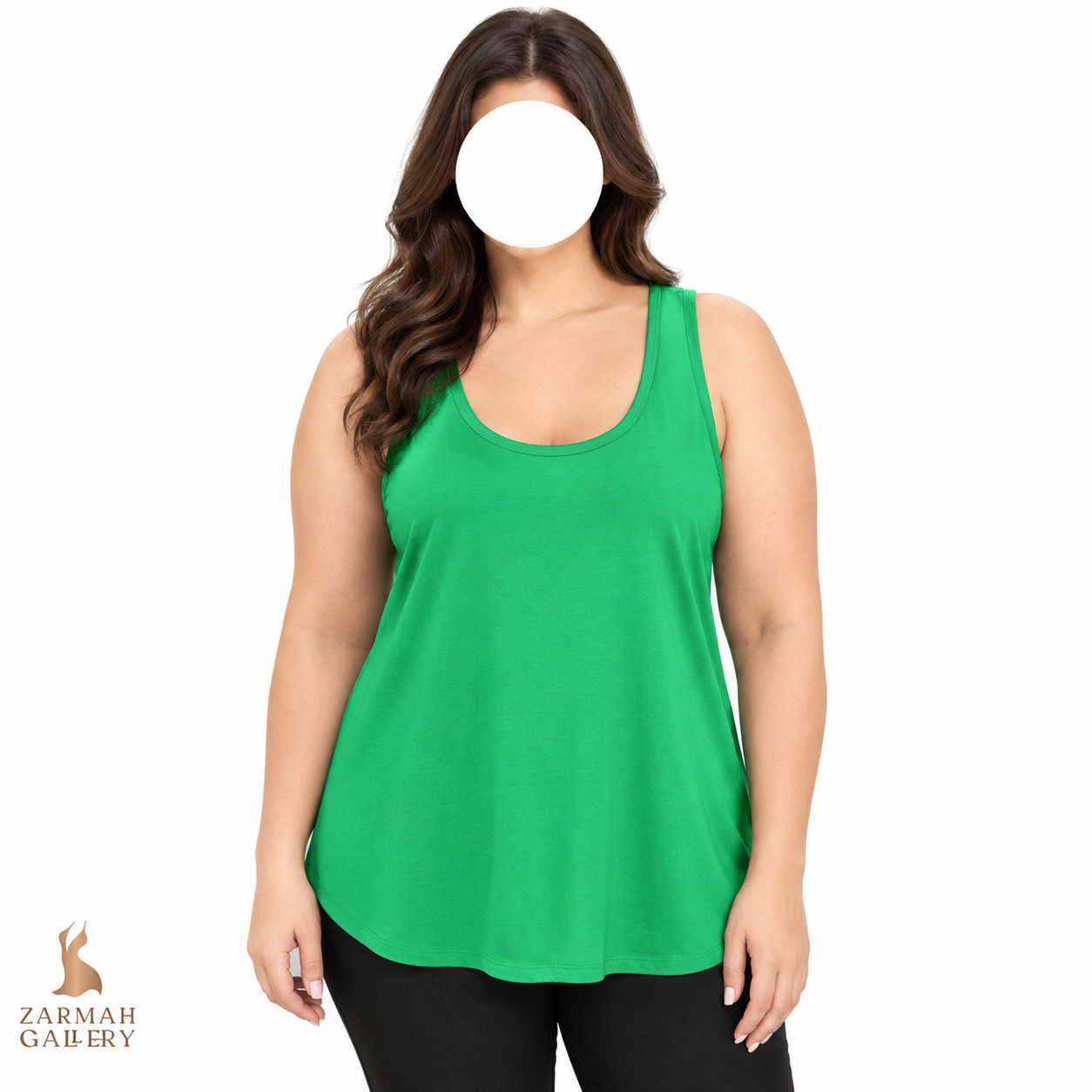 تاپ زنانه استوک وارداتی برند فرش مینت رنگ سبز روشن و ساده مدل بندی مناسب استایل ورزشی و روزمره