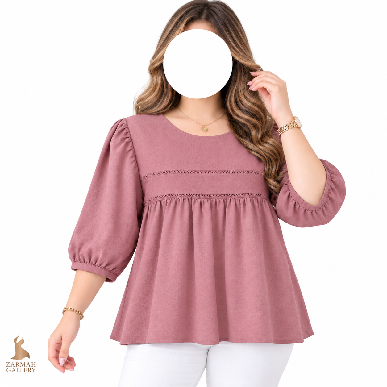 شومیز زنانه استوک برند ملروز اند مارکت رنگ سرخابی سایز اسمال مناسب استایل تابستانی و روزمره