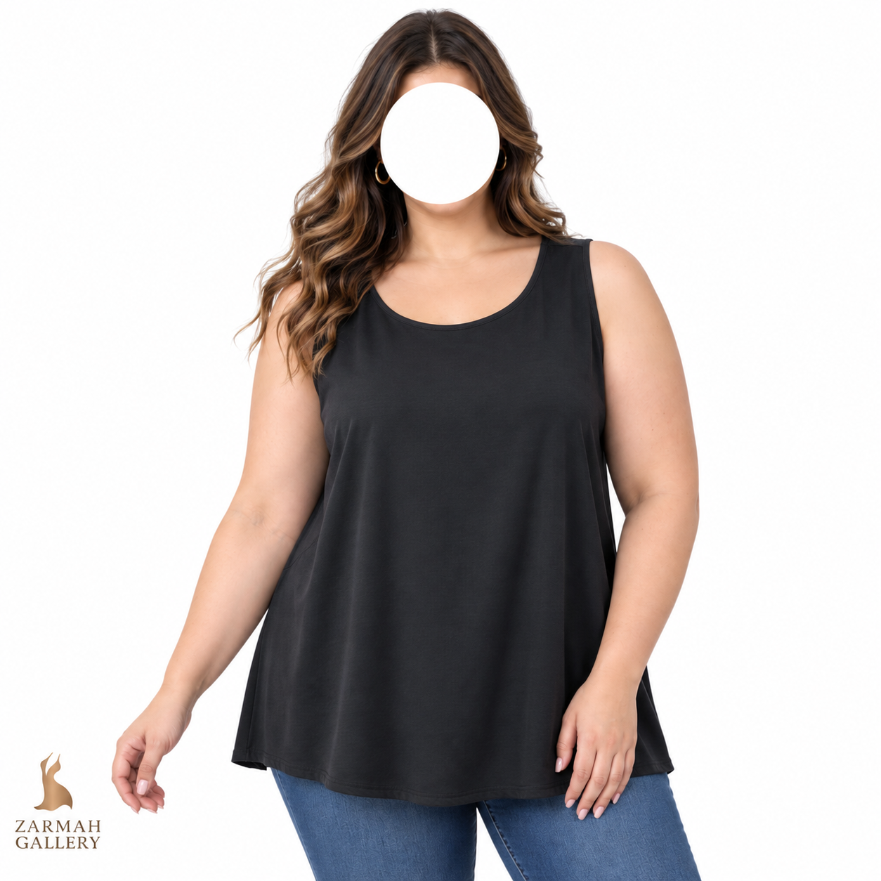 تاپ زنانه سایز بزرگ استوک وارداتی مشکی رنگ کد 2 سایز ۳ایکس‌ال مناسب استایل روزمره و راحت