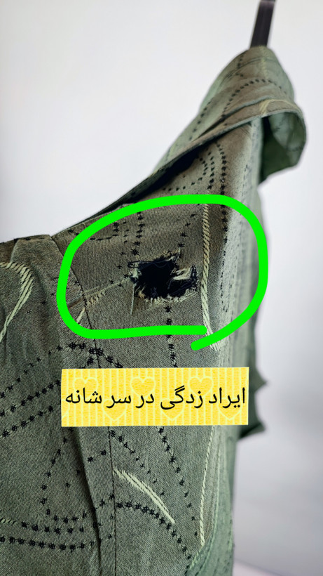شومیز زنانه سایز بزرگ استوک وارداتی برند dressbarn رنگ سبز مناسب استایل روزمره و بهاره