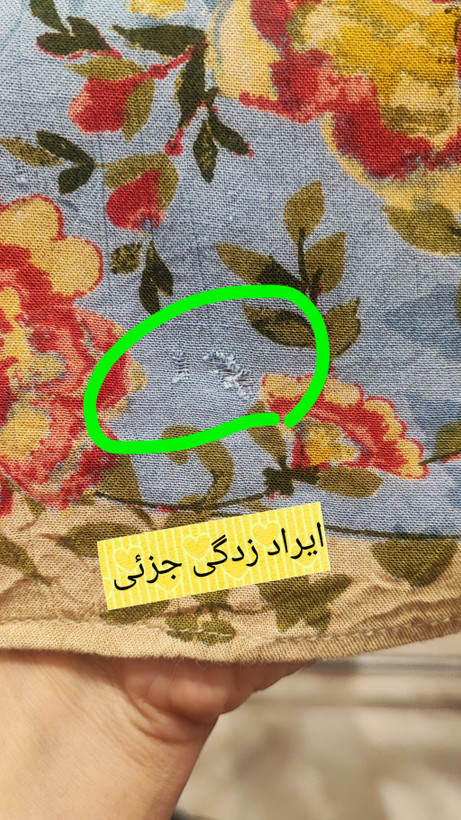 بلوز زنانه گلدار آبی رنگ استوک برند آنجی کد ۳۸۷۸ سایز ۳۶ الی ۳۸ مدل یقه افتاده بوهو