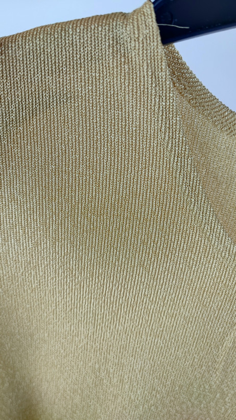تاپ تابستانه و مجلسی زنانه سایز بزرگ استوک وارداتی برند نوتيشنز رنگ طلایی براق مناسب سایز ۵۰ و