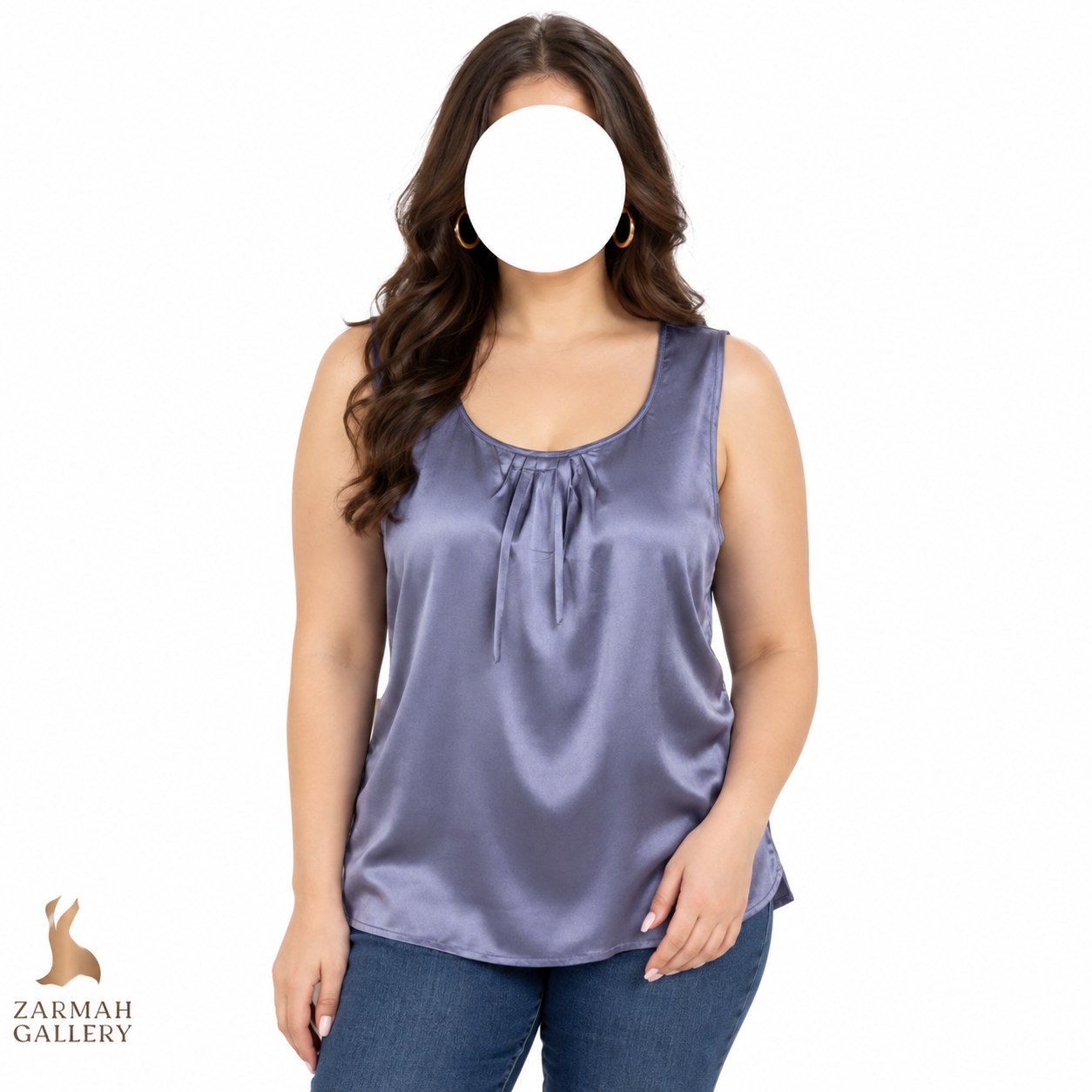 تاپ زنانه استوک وارداتی برند چیکوز رنگ یاسی تیره مناسب استایل مجلسی و روزمره